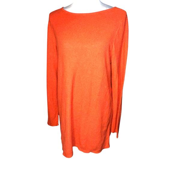 J Jill women’s size M longsleeve waffle knit Lagenlook Y2K tunic lightweight - Picture 1 of 9